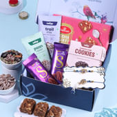 Bhai Bhabhi Peacock Rakhi And Treats Hamper