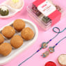 Bhai Bhabhi Peacock Rakhis With Desi Laddoos