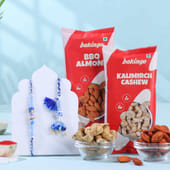 Bhai Bhabhi Pearl Rakhi With Cashews N Almonds