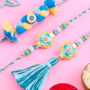 Bhai Bhabhi Rakhi N Colour Pop Rakhi Combo