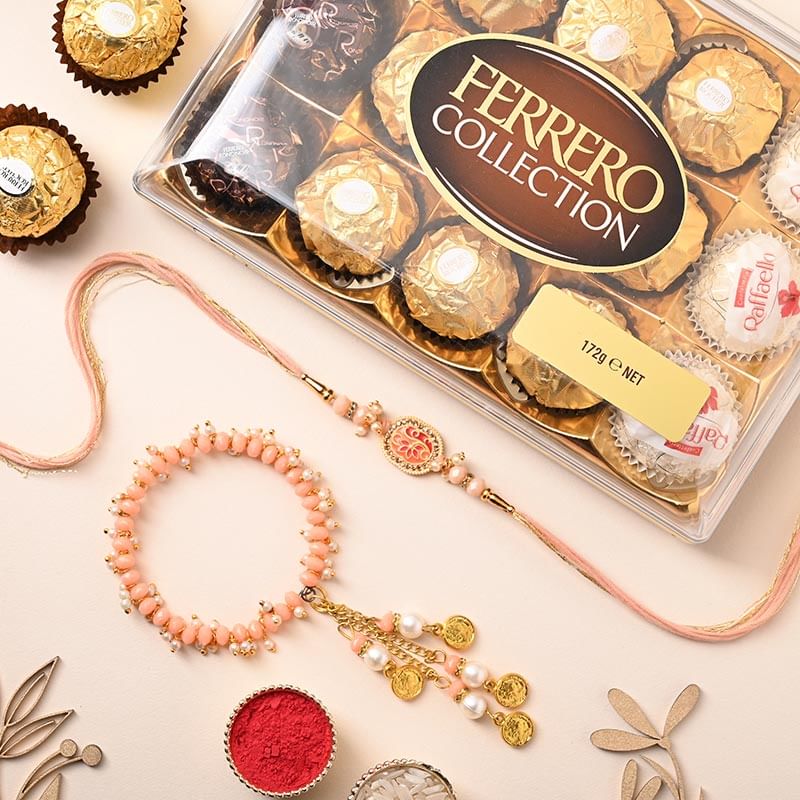 Bhai Bhabhi Rakhi Set With Chocolates