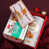 Bhaiya Bhabhi Rakhi Set Online Delivery - Bhai Bhabhi Rakhi Set With Mathis n Cookies