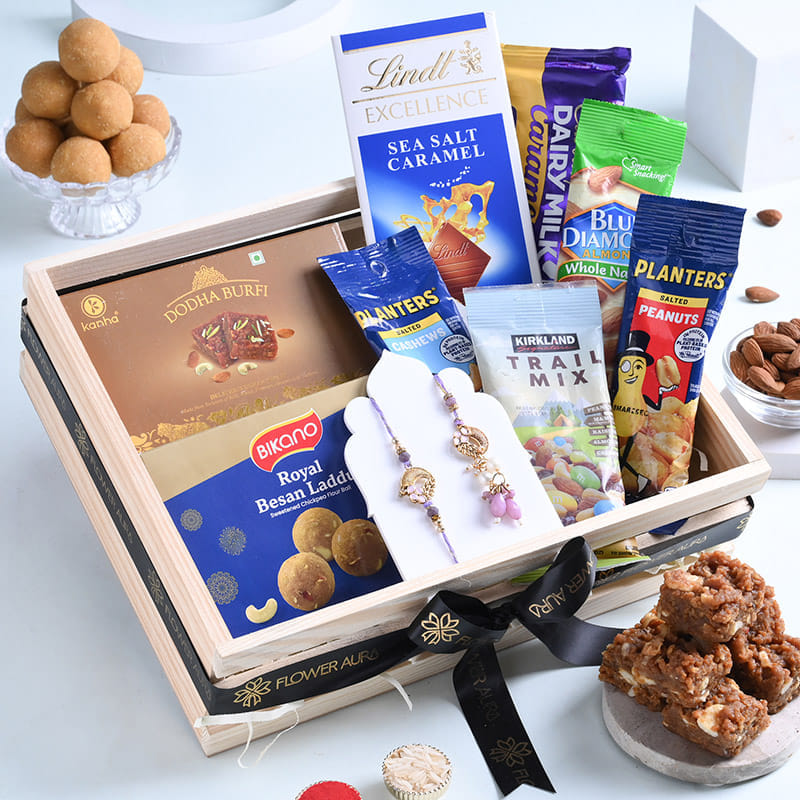 Bhai Bhabhi Rakhi With Nuts Sweets N Chocolates-Canada