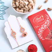 Bhai Bhabhi Rakhis With Pistachios N Chocolates