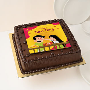 Bhai Dooj Chocolate Poster Cake