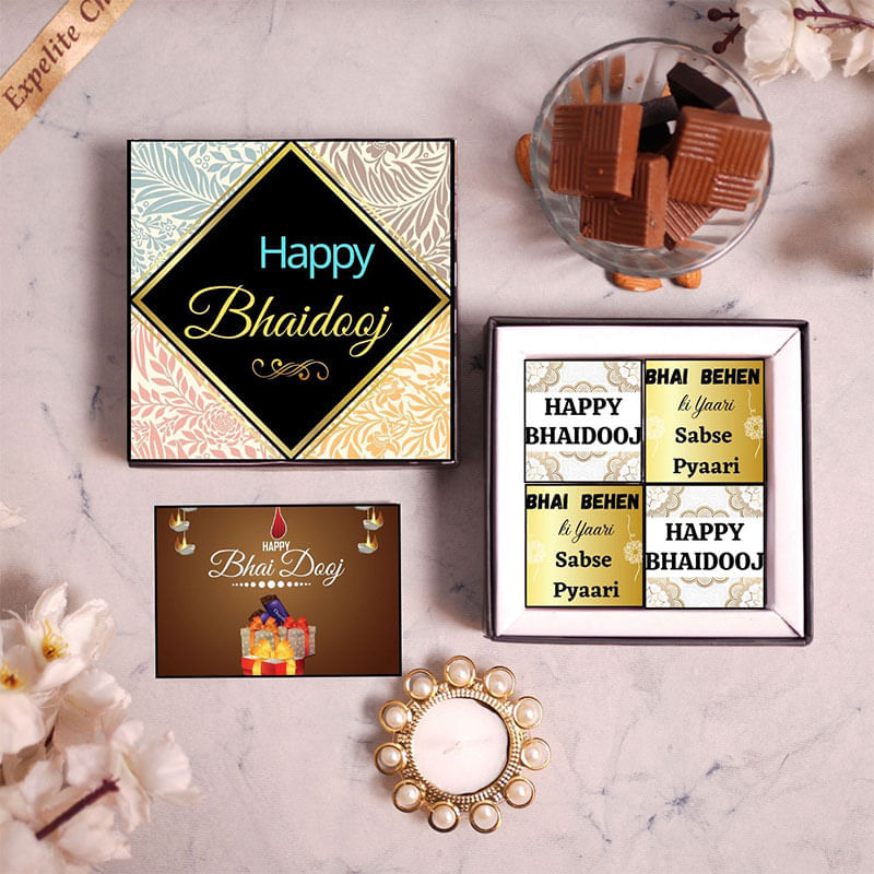 Bhai Dooj Chocolates N Greeting Gift Box