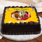 Square Cream Cake for Bhai Dooj