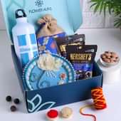 Bhai Dooj Tika Thali With Name Sipper N Sweet Treats-UAE