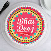 Bhai Dooj Vanilla Cake - Best Bhai Dooj Gifts