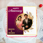 Anniversary Photo Cake for Bhaiya Bhabhi