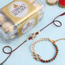 Bhaiya Bhabhi Bracelet Rakhi With Ferrero Rocher