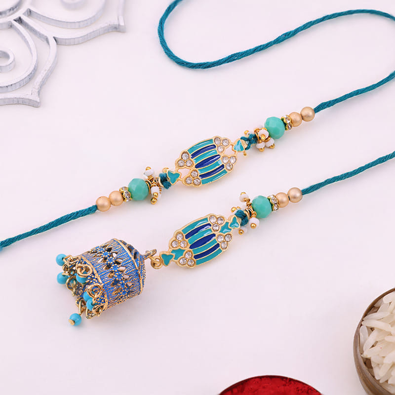 Bhaiya Bhabhi Designer Rakhi With Gourmet Snacks
