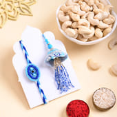 Bhaiya Bhabhi Evil Eye Rakhi With Cashews