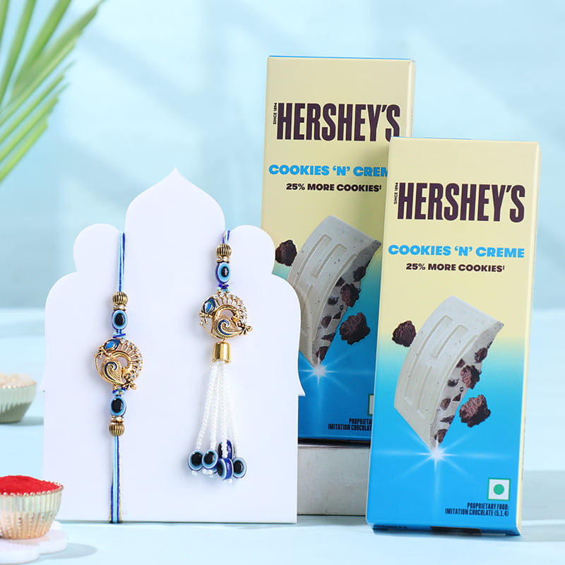 Bhaiya Bhabhi Evil Eye Rakhi With Chocolates