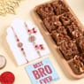 Bhaiya Bhabhi Floral Rakhi With Dhoda Burfi