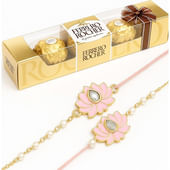 Bhaiya Bhabhi Kundan Rakhi With Ferrero Rocher