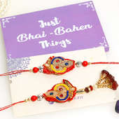 Products in Bhaiya Bhabhi Meena Work Rakhi Online Rakhi Gifts for Bhaiya Bhabhi