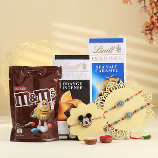 Bhaiya Bhabhi N Mickey Rakhi With Chocolates-Belgium
