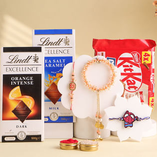 Bhaiya Bhabhi N Spiderman Rakhi With Chocolates