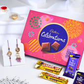 Bhaiya Bhabhi Peacock Rakhi N Chocolate Pack