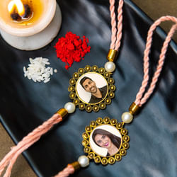 Bhaiya Bhabhi Personalised Rakhi with Card n Chocolates