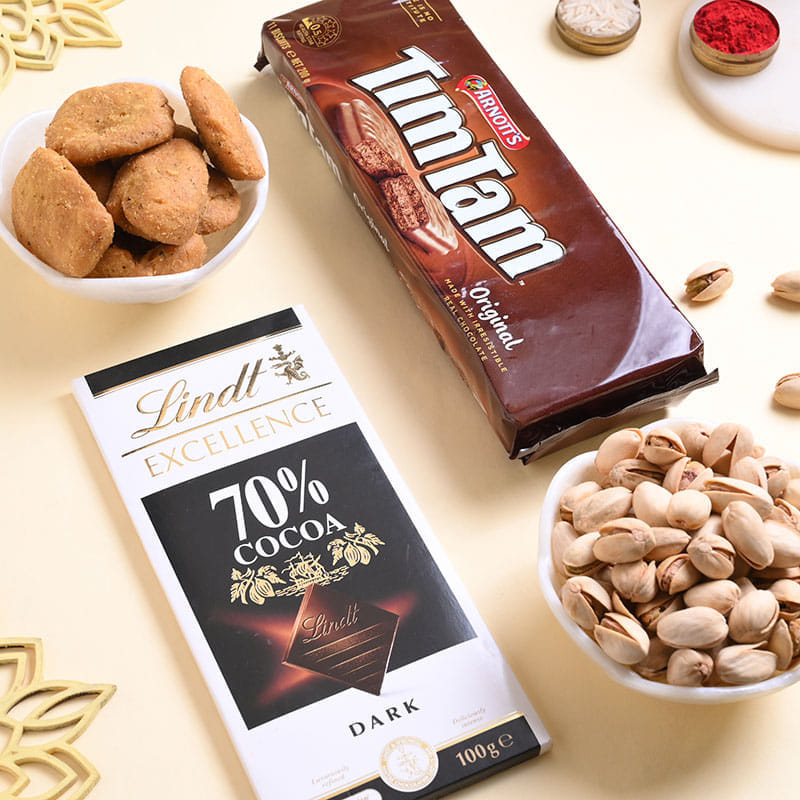 Bhaiya Bhabhi Rakhi N Festive Treats Hamper