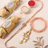 Bhaiya Bhabhi Rakhi Set With Ferrero Rocher 