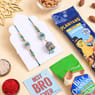 Designer Bhai Bhabhi Rakhi Set N Healthy Nuts