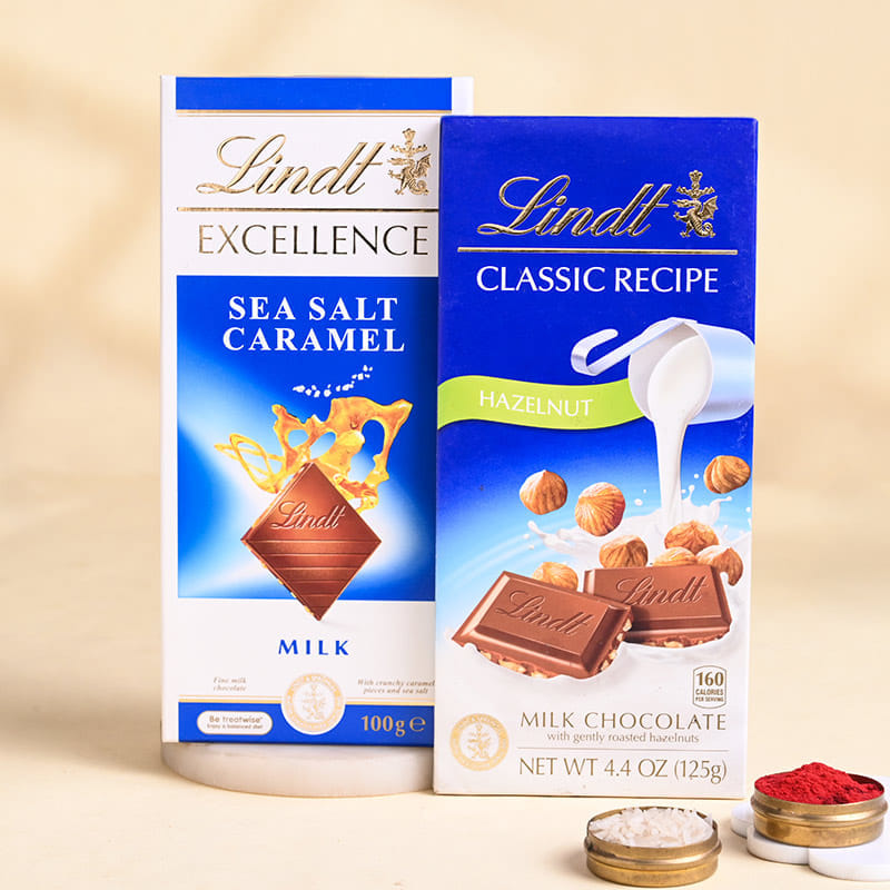 Designer Bhai Bhabhi Rakhis N Lindt Choco Bars