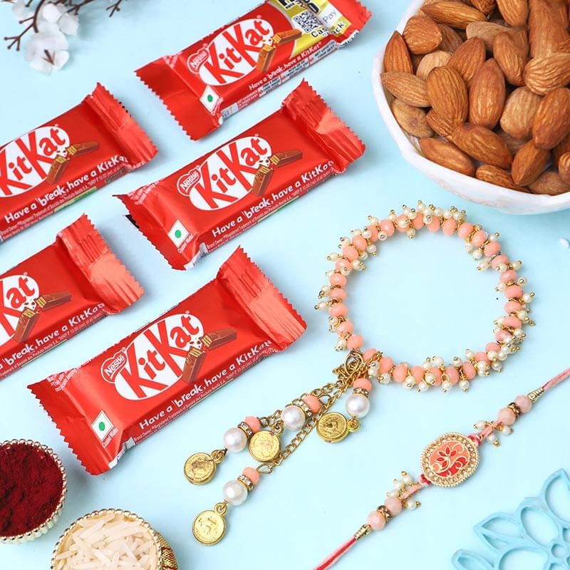 Bhaiya Bhabhi Rakhi With Almonds N Chocolates