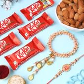 Bhaiya Bhabhi Rakhi With Almonds N Chocolates