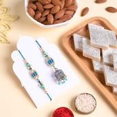 Bhaiya Bhabhi Rakhi With Almonds N Kaju Katli