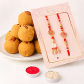 Order Bhaiya Bhabhi Rakhi with Chocolate Box N Almonds