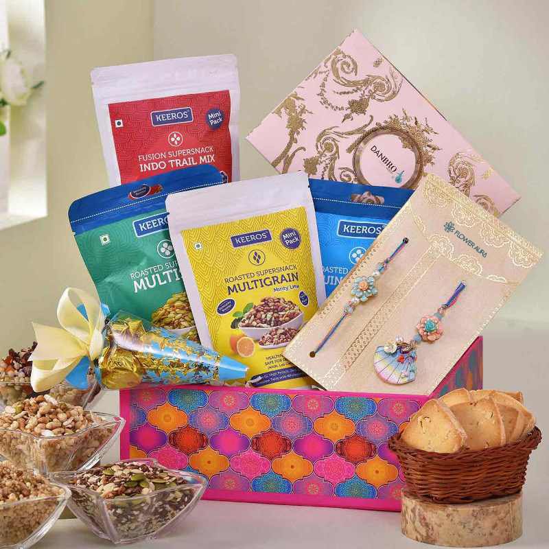 Bhaiya Bhabhi Rakhi With Cookies Trail Mix N Chocolate