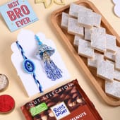 Bhaiya Bhabhi Rakhi With Chocolate N Kaju Katli