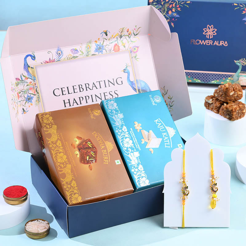 Bhaiya Bhabhi Rakhi With Kaju Katli N Dodha Burfi