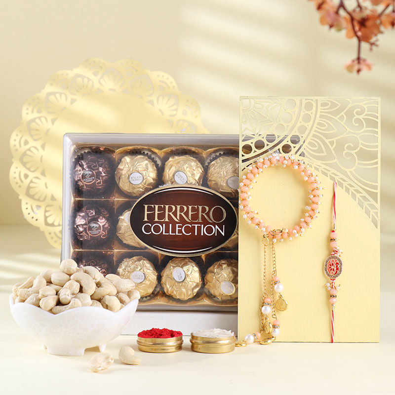 Bhaiya Bhabhi Rakhi With Nuts N Chocolates