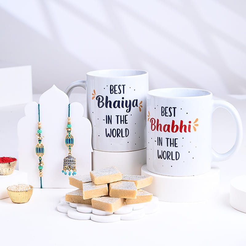 Bhaiya Bhabhi Rakhi With Sweets N Mugs