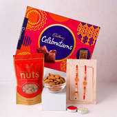 Send Bhaiya Bhabhi Rakhis With Cadbury Choco Box N Almonds