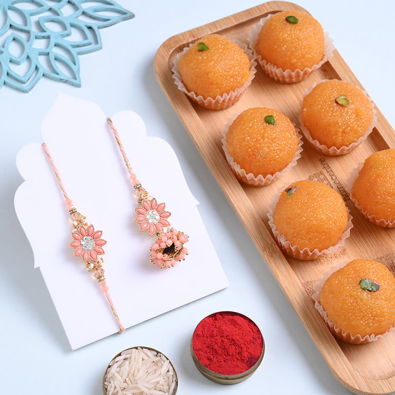 Bhaiya Bhabhi Rakhis With Festive Motichoor Ladoo