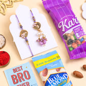 Elegant Bhaiya Bhabhi Rakhis With Nutty Treats
