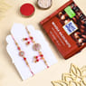 Bhaiya Bhabhi Ruby Rakhi Set With Hazelnuts