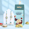 Bhaiya Bhabhi Tassel Rakhi Set with Hazelnut Rocks