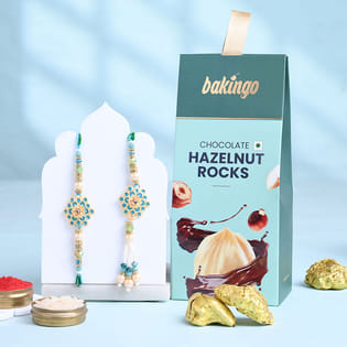 Bhaiya Bhabhi Tassel Rakhis With Hazelnut Rocks