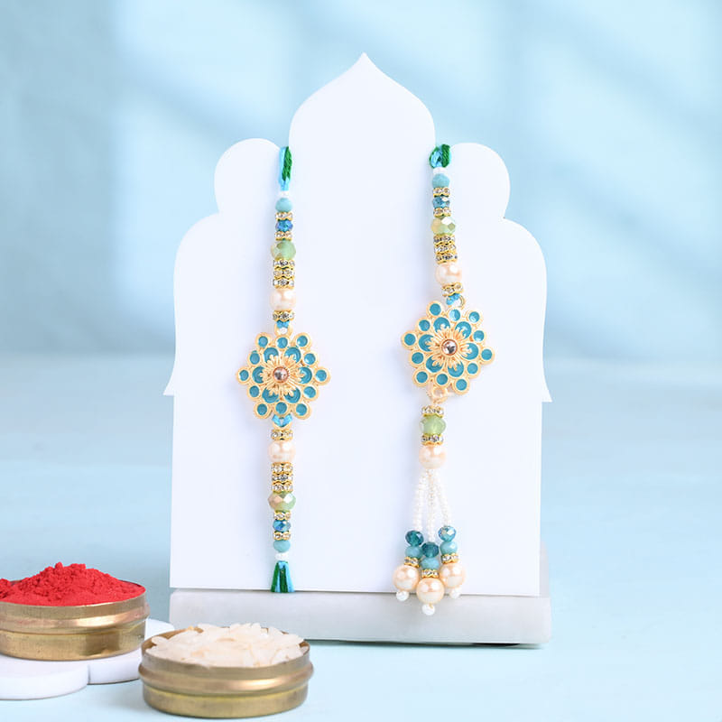 Bhaiya Bhabhi Tassel Rakhis With Hazelnut Rocks