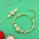 Elegant Bhaiya Bhabhi Rakhi Set to UK