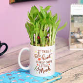 One Personalised Ceramic Mug with 2 Layer Lucky Bamboo