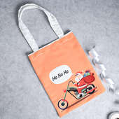 Biker Santa Tote Bag 