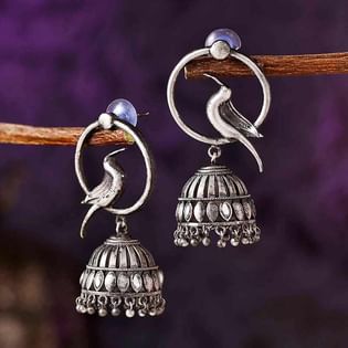 Birds In Ring Jhumka Set