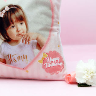 Birthday Girl personalised Photo Cushion